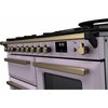 Rangemaster ESDLO110DFPHTH/AB1 110cm Dual Fuel Range Cooker Estel Deluxe Heather / Antique Brass, A Rated