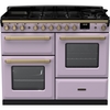 Rangemaster ESDLO110DFPHTH/AB1 110cm Dual Fuel Range Cooker Estel Deluxe Heather / Antique Brass, A Rated
