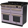 Rangemaster ESDLB110DFPHTH/AB1 110cm Dual Fuel Range Cooker Estel Deluxe Heather / Antique Brass, A Rated