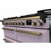 Rangemaster ESDLB110DFPHTH/AB1 110cm Dual Fuel Range Cooker Estel Deluxe Heather / Antique Brass, A Rated