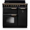 Rangemaster CLDL90EIPCBL/AB1 90cm Induction Range Cooker Classic Deluxe Charcoal Black / Antique Brass, A Rated