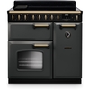 Rangemaster CLDL90EIPSLT/AB1 90cm Induction Range Cooker Classic Deluxe Slate / Antinque Brass, A Rated
