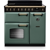 Rangemaster CLDL90EIPMGR/AB1 90cm Induction Range Cooker Classic Deluxe Mineral Green / Antique Brass, A Rated