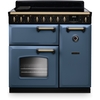 Rangemaster CLDL90EIPSTB/AB1 90cm Induction Range Cooker Classic Deluxe Stone Blue / Antique Brass, A Rated