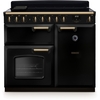 Rangemaster CLDL100EIPGBL/AB1 100cm Induction Range Cooker Classic Deluxe Gloss Black / Antique Brass, A Rated