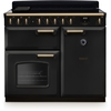Rangemaster CLDL100EIPCBL/AB1 100cm Induction Range Cooker Classic Deluxe Charcoal Black / Antique Brass, A Rated