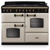 Rangemaster CLDLO110DFPPCR/AB1 110cm Dual Fuel Range Cooker Classic Deluxe Pale Cream / Antique Brass, A Rated