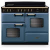 Rangemaster CLDLO110EIPSTB/AB1 110cm Induction Range Cooker Classic Deluxe Stone Blue / Antique Brass, A Rated