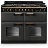 Rangemaster CLDLB110DFPSLT/AB1 110cm Dual Fuel Range Cooker Classic Deluxe Slate / Antique Brass, A Rated