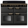 Rangemaster CLDLB110EIPSLT/AB1 110cm Induction Range Cooker Classic Deluxe Slate / Antique Brass, A Rated