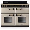 Rangemaster CLDLB110EIPPCR/AB1 110cm Induction Range Cooker Classic Deluxe Pale Cream / Antique Brass, A Rated