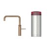 Quooker 2.2FSPTN 3 in 1 Fusion Square Tap with COMBI Tank, Patinated Brass