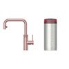 Quooker 2.2XSRCO 3 in 1 Flex 2.0 Square Tap with COMBI Tank, Rose Copper