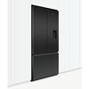 Fisher & Paykel RF540AZUB6 Series 7 American Fridge Freezer,  Plumbed, Black, E Rated