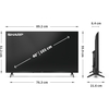 Sharp 2T-C40HE2245KB 40" LED Smart Television, Full HD, Black, E Rated