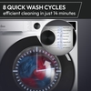 Hoover HBWR4106BL10UC80 Washer Dryer, 10kg/6kg, 1400 Spin, White, D Rated