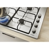 Candy CHW6LX 60cm 4 Burner Gas Hob, Stainless Steel