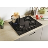 Candy CVW6BB 60cm 4 Burner Gas Hob, Black