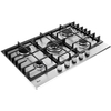 Hoover HGH75WC3X 75cm 5 Burner Gas Hob, Stainless Steel