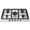 Hoover HGH75WC3X 75cm 5 Burner Gas Hob, Stainless Steel