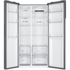 Haier HSR3918ENPG SBS 90 Series 3 American Fridge Freezer, Silver, E Rated,  Non-Plumbed