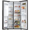 Haier HSW59F18EIPT American Fridge Freezer, Slate Black,  Plumbed, E Rated