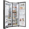 Haier HSW59F18EIPT American Fridge Freezer, Slate Black,  Plumbed, E Rated