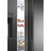 Haier HSW59F18EIPT American Fridge Freezer, Slate Black,  Plumbed, E Rated