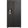 Haier HSW59F18EIPT American Fridge Freezer, Slate Black,  Plumbed, E Rated