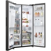 Haier HSW79F18DIPT American Fridge Freezer,  Plumbed, Black, D Rated