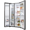 Haier HSW79F18DIPT American Fridge Freezer,  Plumbed, Black, D Rated
