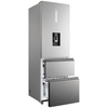 Haier HTW5618DWMG Total No Frost Fridge Freezer, 60/40, Stainless Steel, D Rated