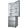 Haier HTW5618DWMG Total No Frost Fridge Freezer, 60/40, Stainless Steel, D Rated