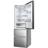 Haier HTW5618ENMG 3D 60 Series 5 Total No Frost Fridge Freezer, 60/40, Silver, E Rated