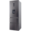 Haier HTW5618EWMP Total No Frost Fridge Freezer, 60/40, Grey, E Rated