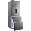 Haier HTW5618EWMP Total No Frost Fridge Freezer, 60/40, Grey, E Rated