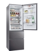 Haier HTW5618EWMP Total No Frost Fridge Freezer, 60/40, Grey, E Rated