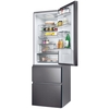 Haier HTW5618EWMP Total No Frost Fridge Freezer, 60/40, Grey, E Rated