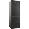 Haier HTW3618ENPB No Frost Fridge Freezer, 60/40, Black, E Rated