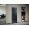 Haier HTW3618ENPB No Frost Fridge Freezer, 60/40, Black, E Rated