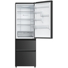 Haier HTW3618ENPB No Frost Fridge Freezer, 60/40, Black, E Rated