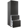 Haier HTW3618ENPB No Frost Fridge Freezer, 60/40, Black, E Rated