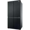 Haier HCR39F19ENPT American Fridge Freezer, Black, E Rated,  Non-Plumbed