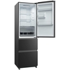 Haier HTR3518ENMTK No Frost Fridge Freezer, 60/40, Black, E Rated