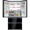 Haier HFR79F19DFGB American Fridge Freezer, Black, D Rated,  Plumbed