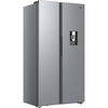Hoover HONSQ2T918EWXK American Fridge Freezer, Silver, E Rated,  Non-Plumbed