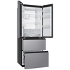 Haier HFKR5718DNMM American Fridge Freezer, Stainless Steel, D Rated,  Non-Plumbed