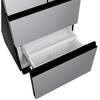 Haier HFKR5718DNMM American Fridge Freezer, Stainless Steel, D Rated,  Non-Plumbed