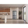 Haier HCR58S18CWMM Rise Cube Series American Fridge Freezer, Silver, C Rated,  Non-Plumbed