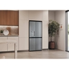 Haier HCR58S18CWMM Rise Cube Series American Fridge Freezer, Silver, C Rated,  Non-Plumbed